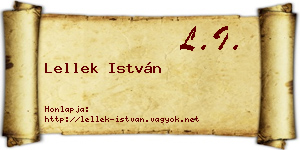 Lellek István névjegykártya